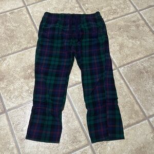 Old Navy Unisex Match the Family Unisex Plaid Green and Blue Pants, Large